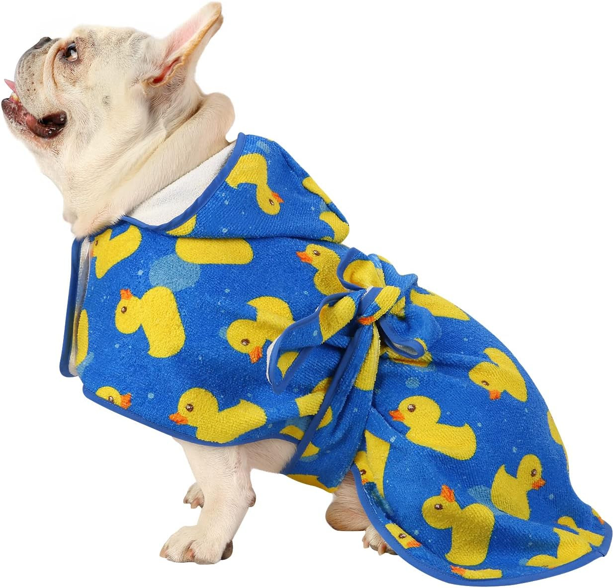 Dog Bathrobe Super Absorbent Quick Drying Towel with Hood for All Dog Breeds Sizes S-XXL 