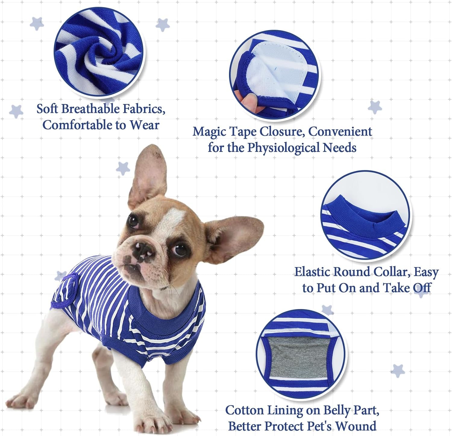 Dog Recovery Suit after Surgery,Breathable Dog Surgery Recovery Suit for Female Male Dogs Cats,Dog Surgical Onesie for Spay Neuter Surgery,E-Collar Cone Alternative Anti-Licking Abdominal Wound