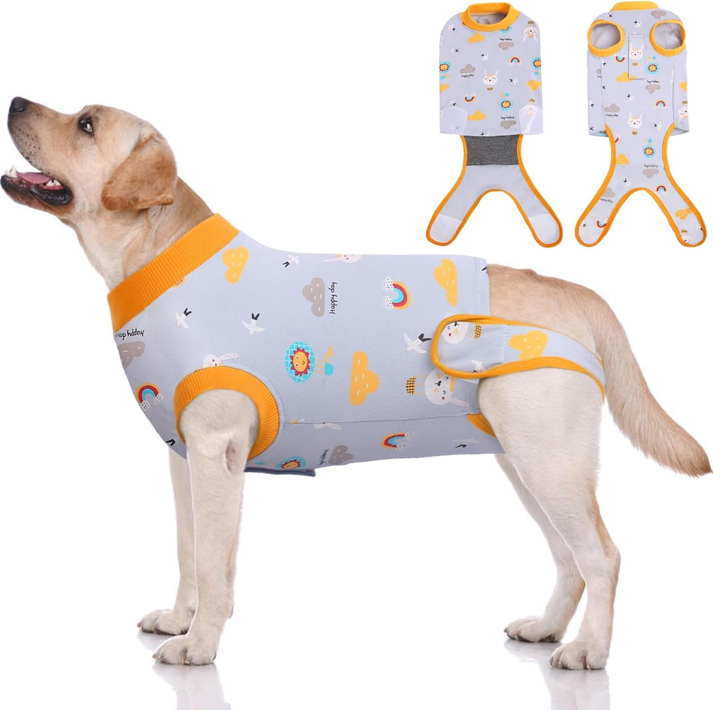 Dog Recovery Suit after Surgery,Breathable Dog Surgery Recovery Suit for Female Male Dogs Cats,Dog Surgical Onesie for Spay Neuter Surgery,E-Collar Cone Alternative Anti-Licking Abdominal Wound