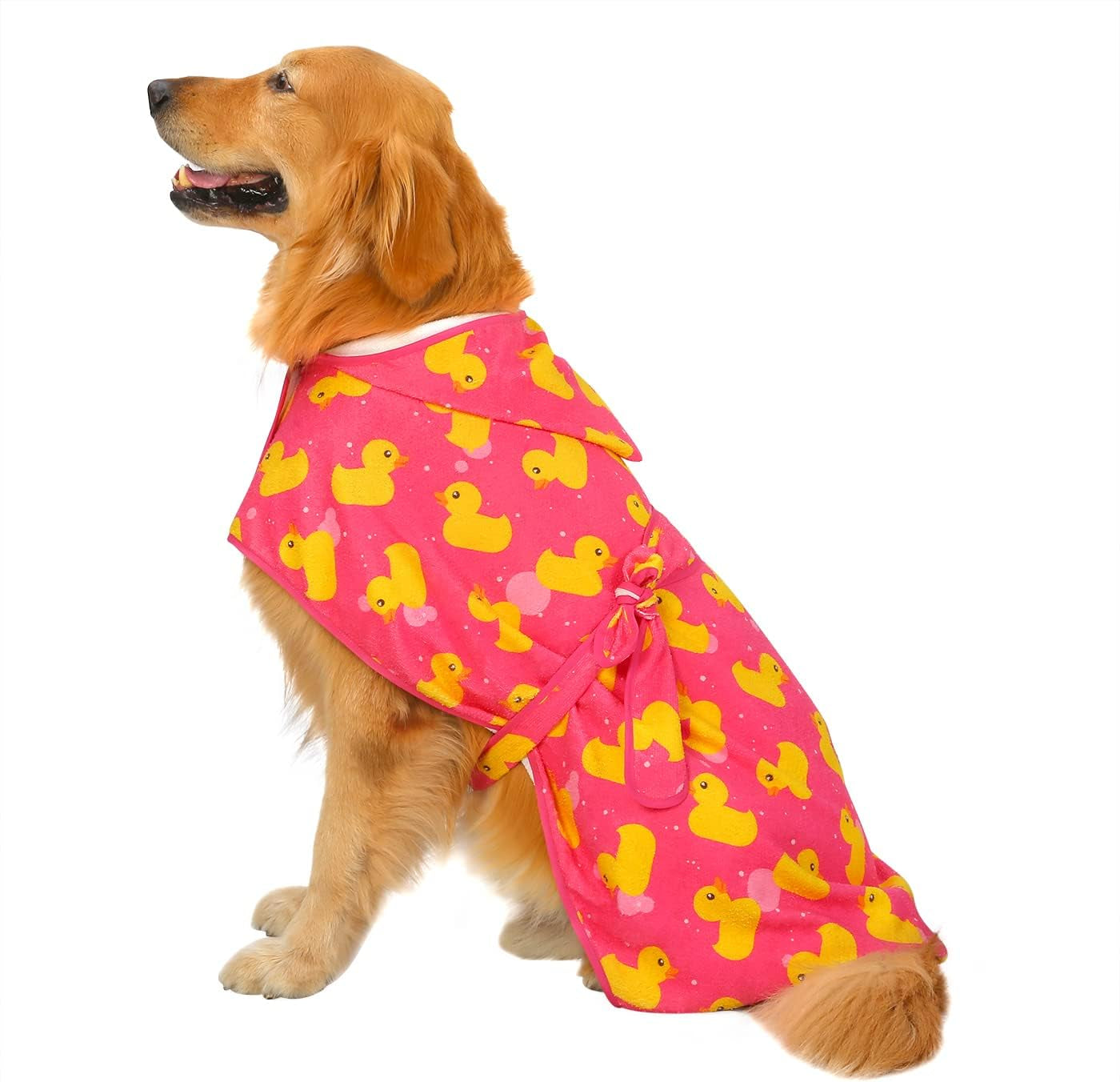 Dog Bathrobe Super Absorbent Quick Drying Towel with Hood for All Dog Breeds Sizes S-XXL 