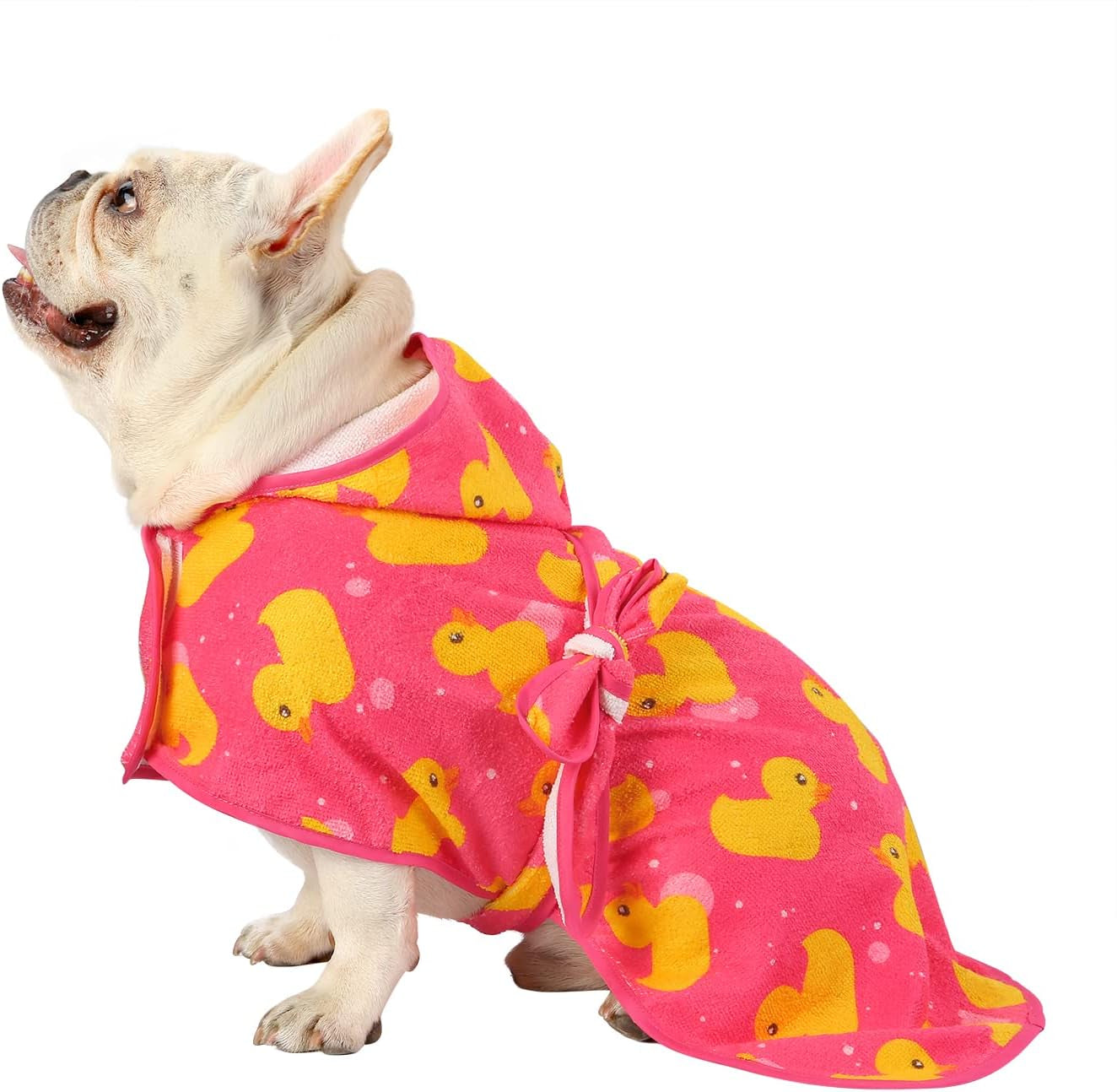 Dog Bathrobe Super Absorbent Quick Drying Towel with Hood for All Dog Breeds Sizes S-XXL 