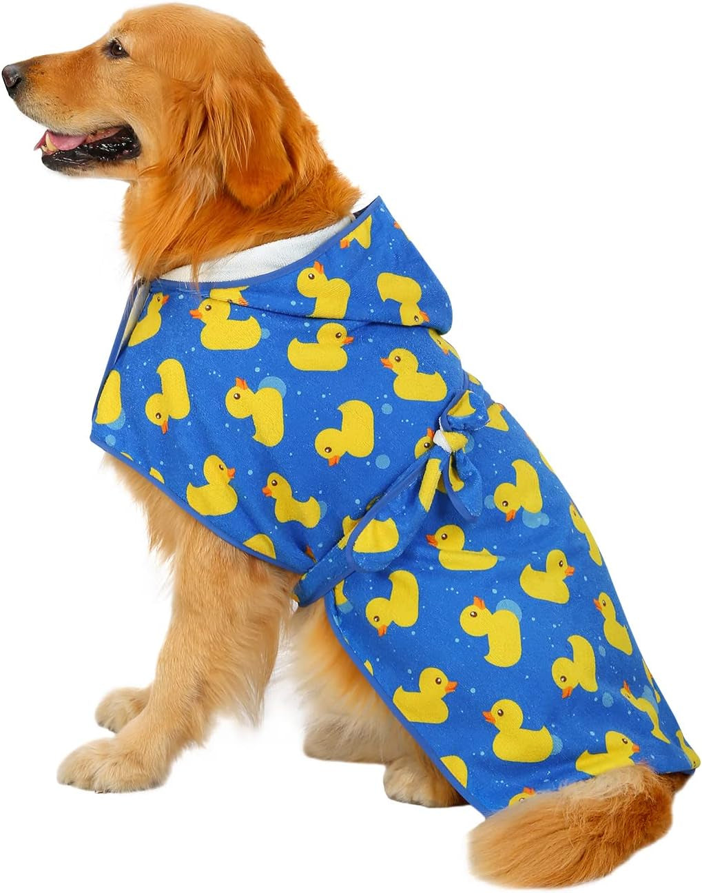 Dog Bathrobe Super Absorbent Quick Drying Towel with Hood for All Dog Breeds Sizes S-XXL 